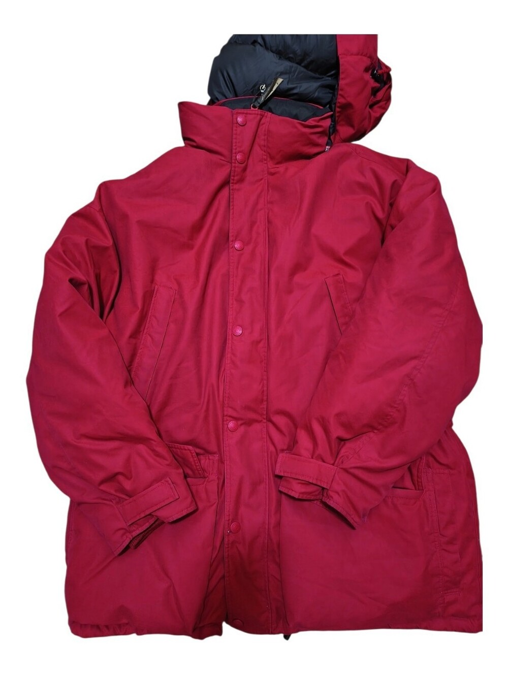 Eddie Bauer Goose Down Hooded Parka Red Men’s XL